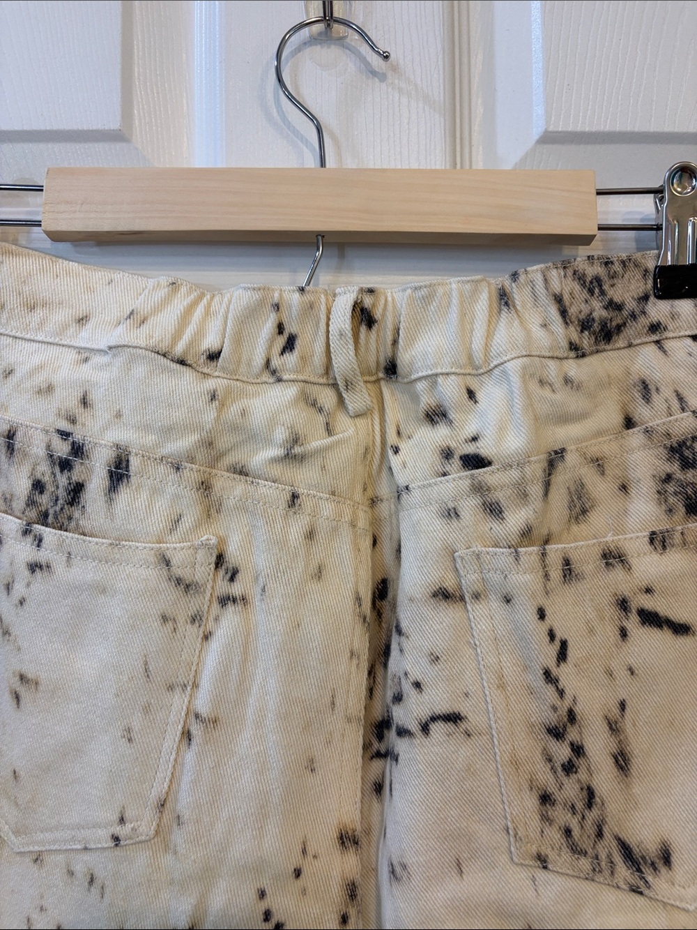 DAVI & DANI Snow Leopard Print Lace Trim Barrel Pants NWT Wide Leg - Picture 7 of 7